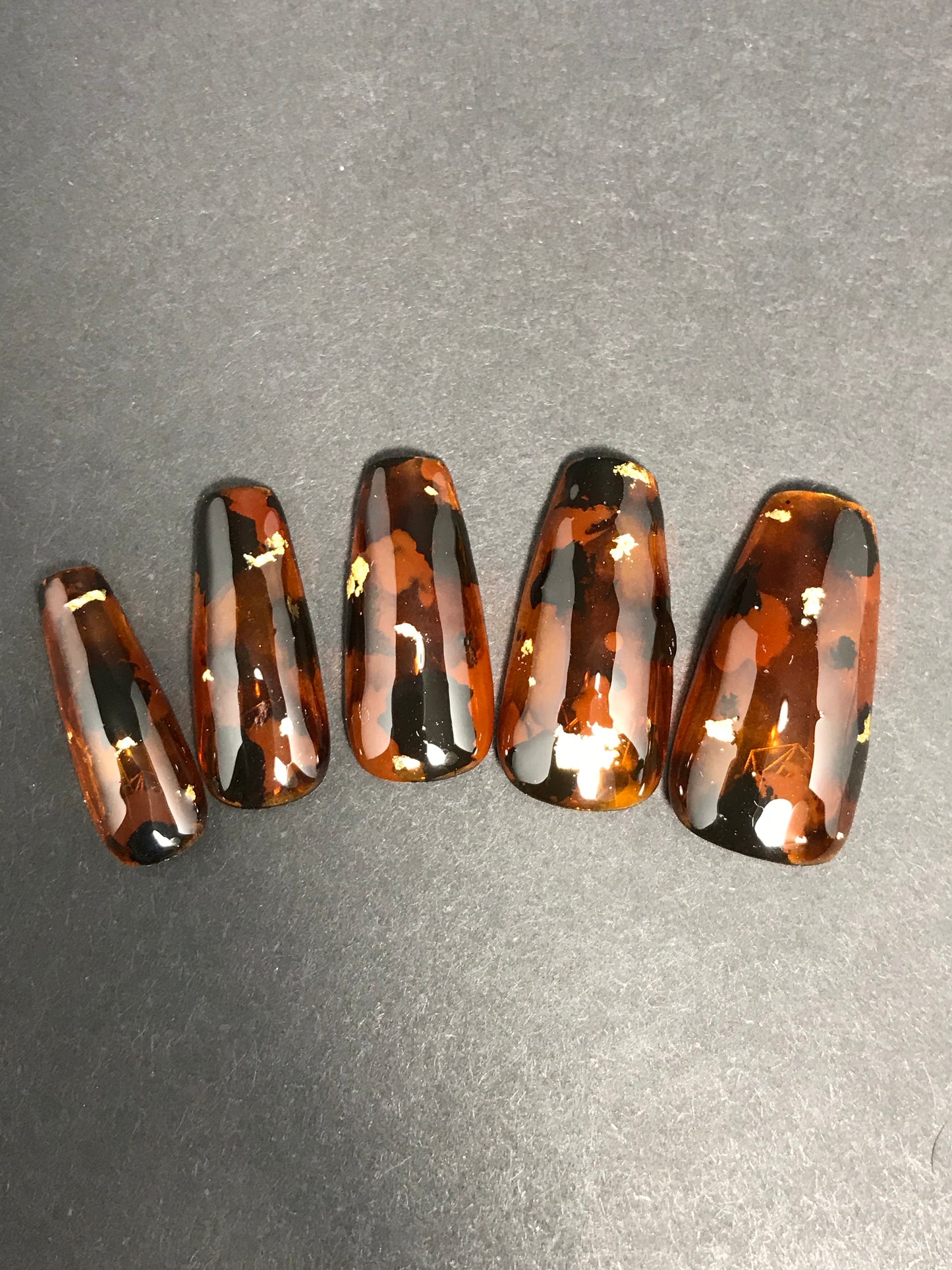 Tortoise Shell Marble Nails