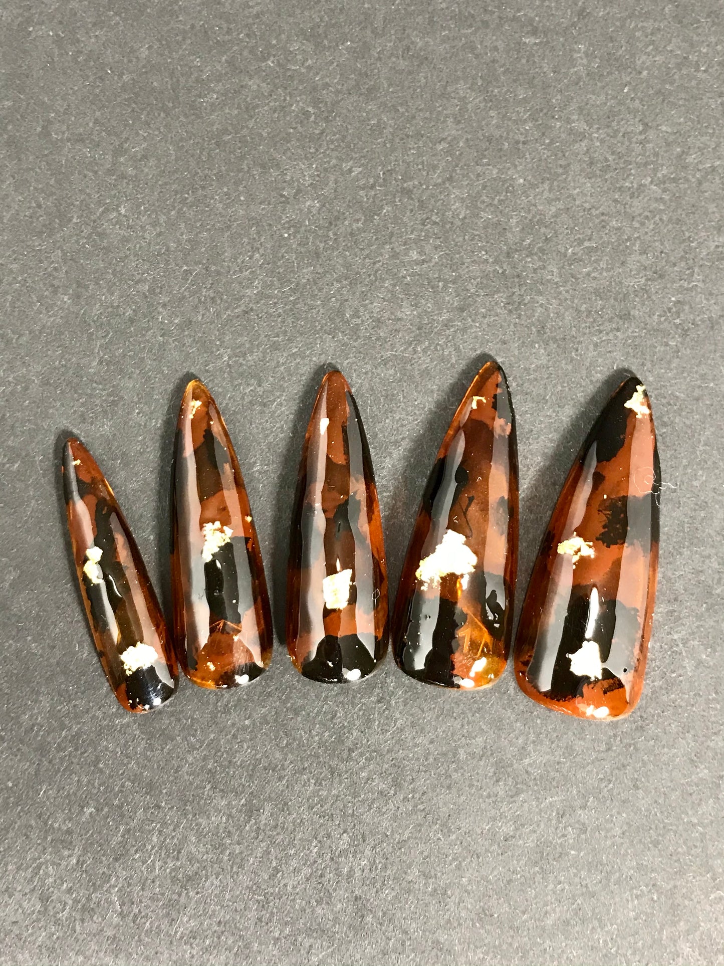 Tortoise Shell Marble Nails