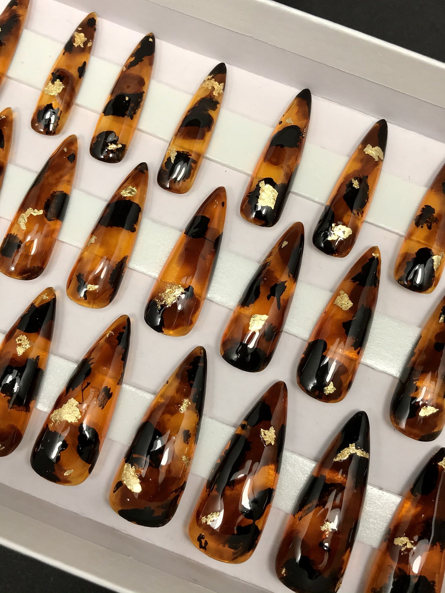 Tortoise Shell Press On Nails (RTS)