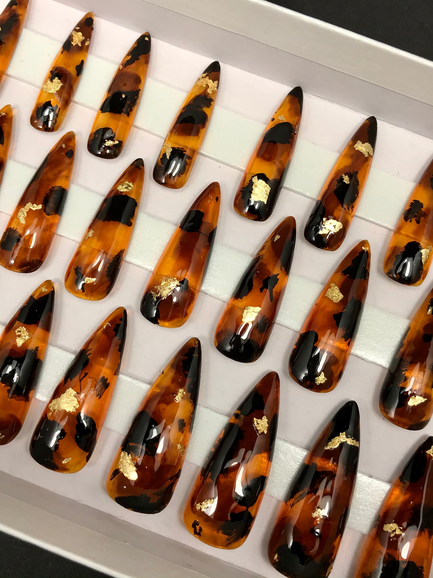 Tortoise Shell Marble Nails