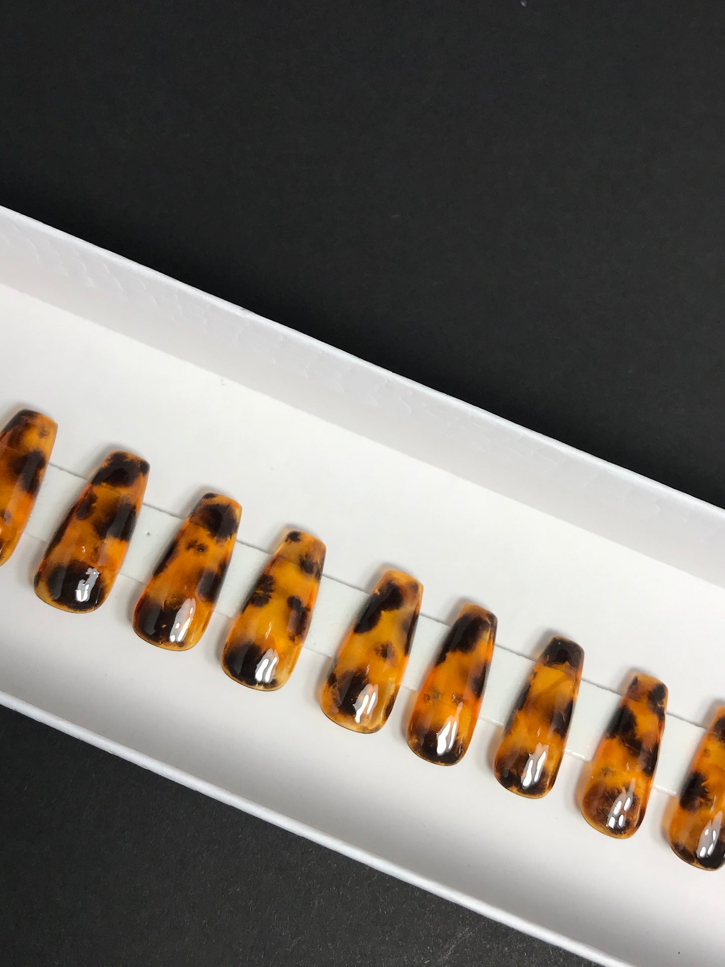 Tortoise Shell Marble Nails