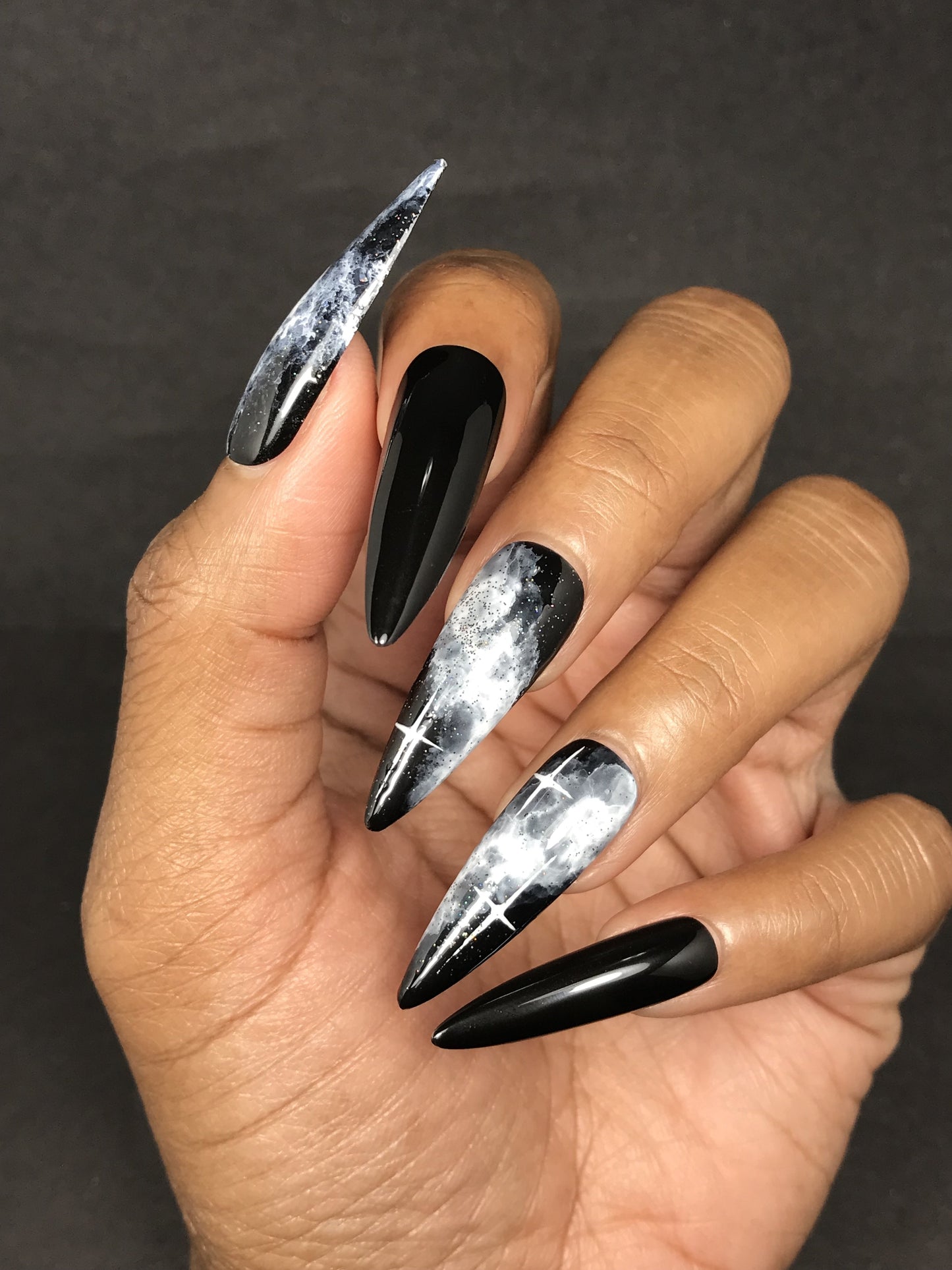 Black Galaxy Nails (RTS)