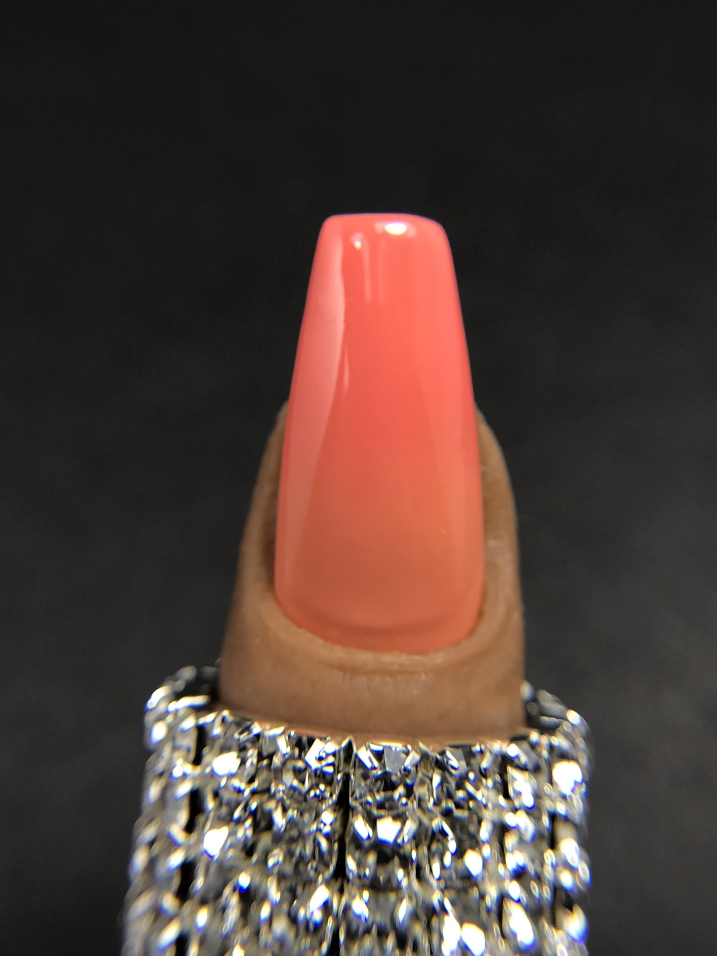 Neon orange to pink ombre summer nails (RTS)