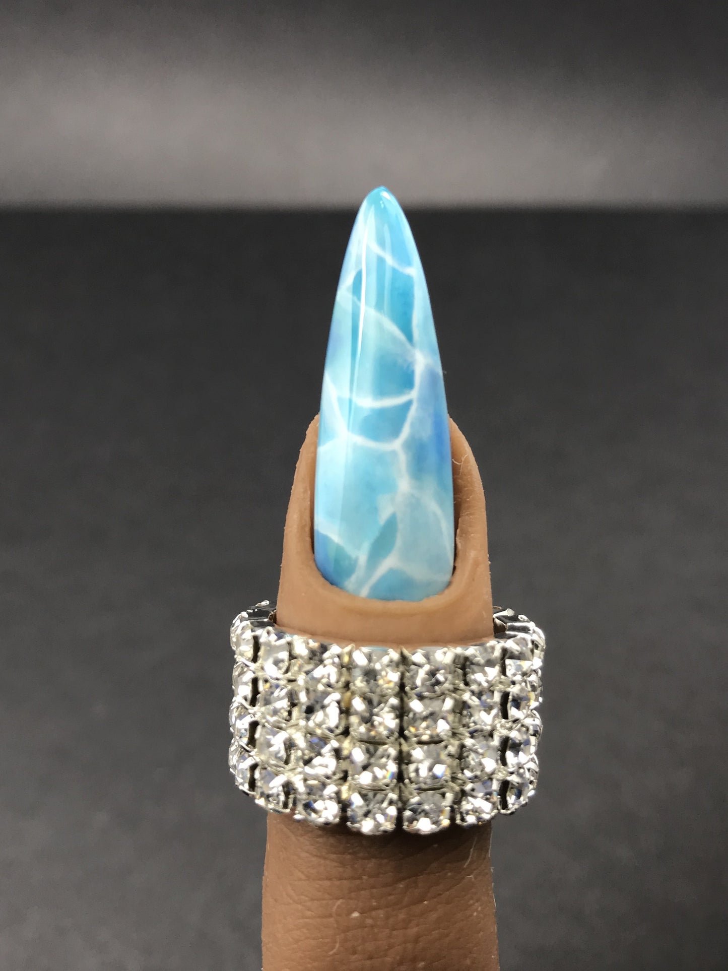 Larimar Stone Press On Nails (RTS)
