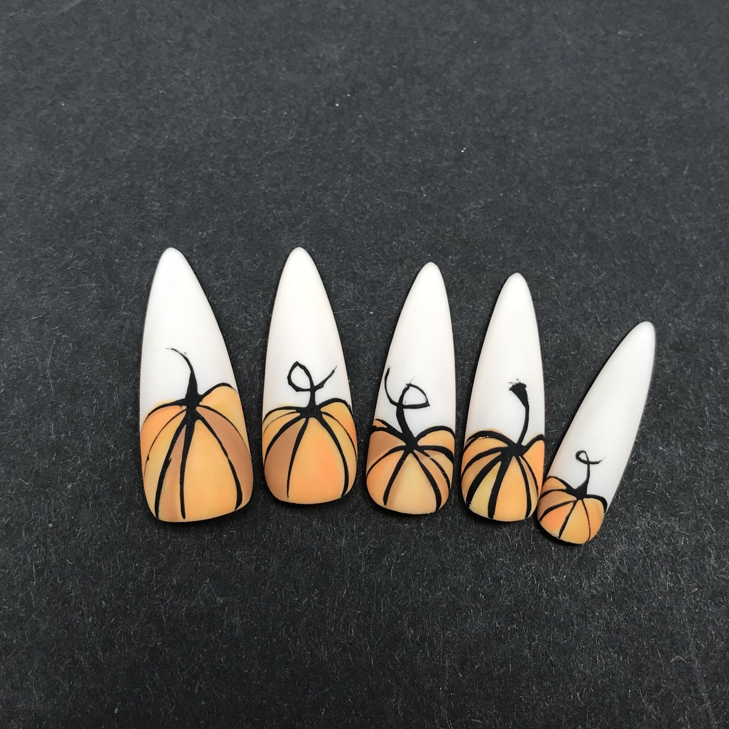 Pumpkin Fall Nails (RTS)