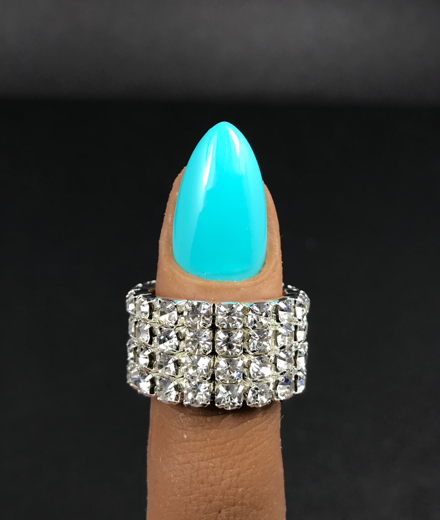 Turquoise Marble Stone Accent Nails