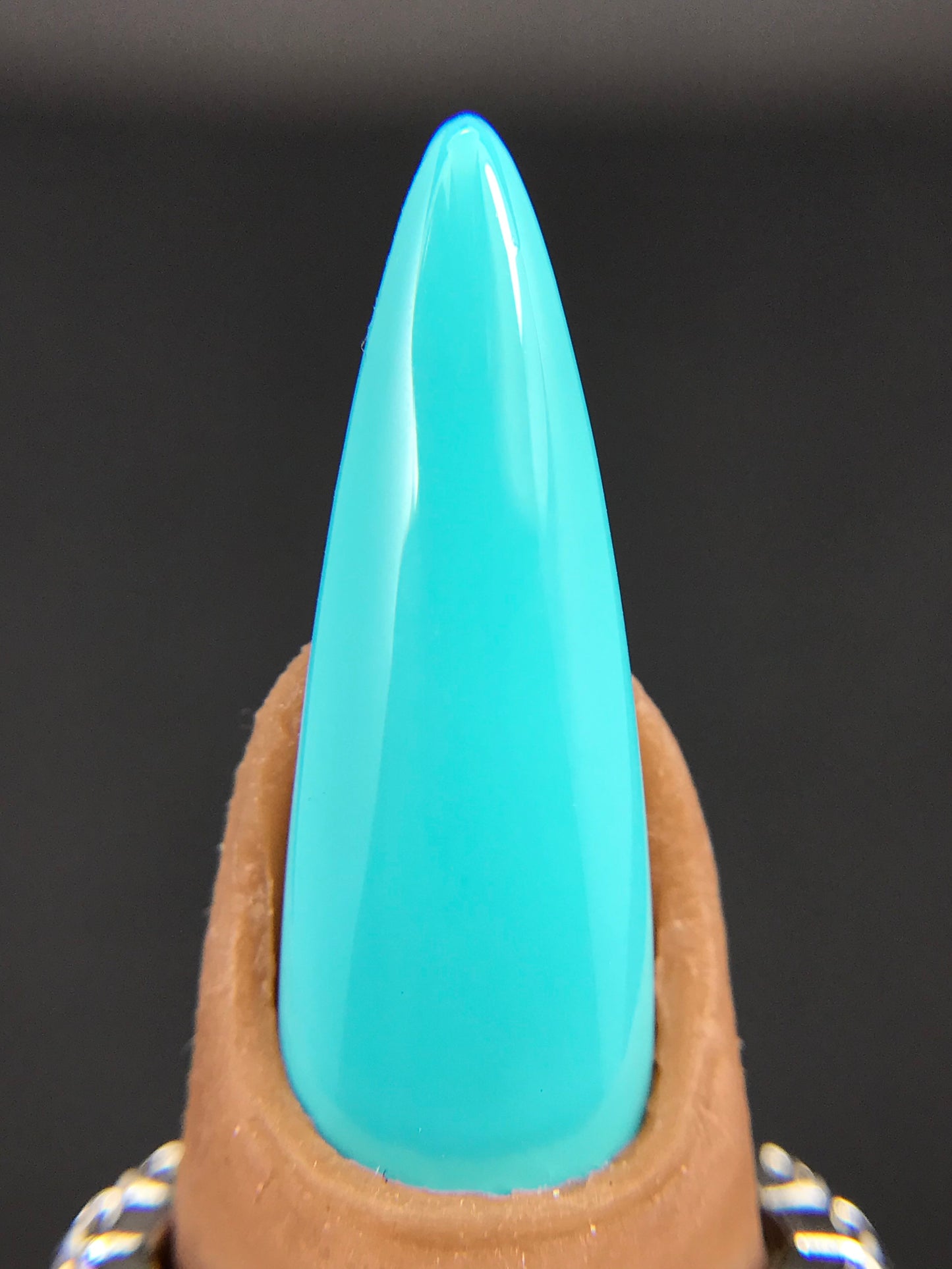 Turquoise Marble Stone Accent Nails