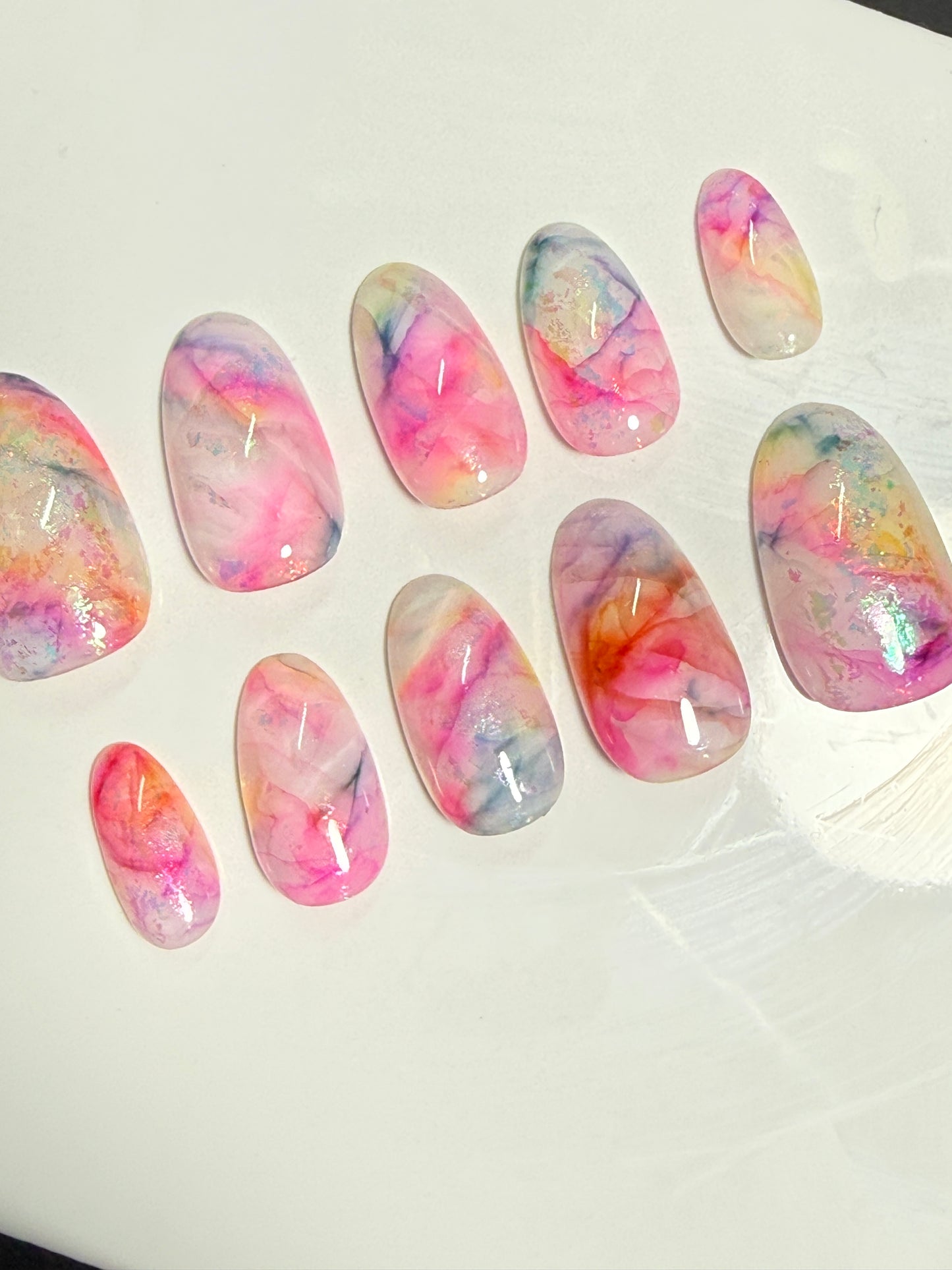 Rainbow Mist Press-on Nails