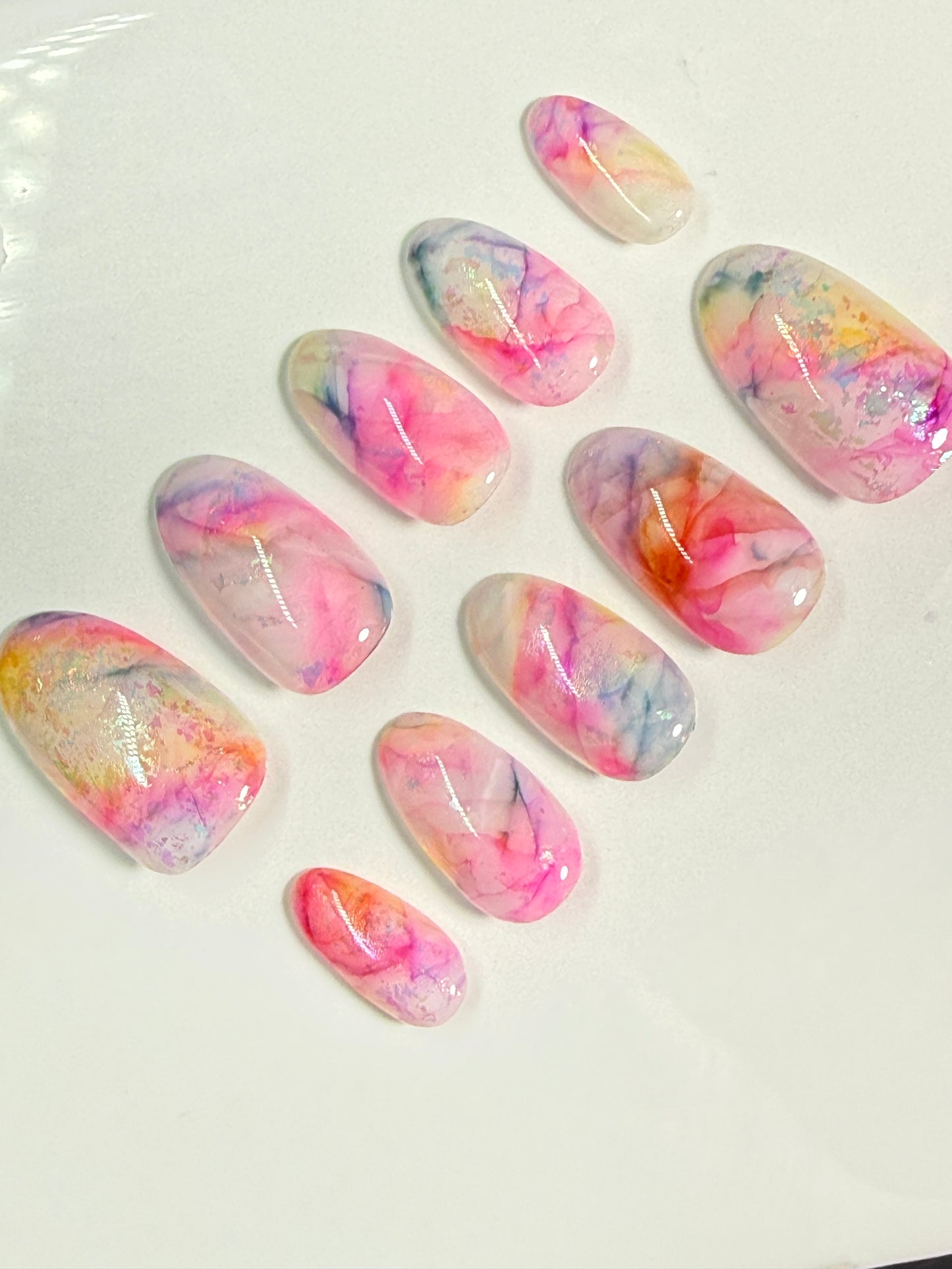Rainbow Mist Press-on Nails
