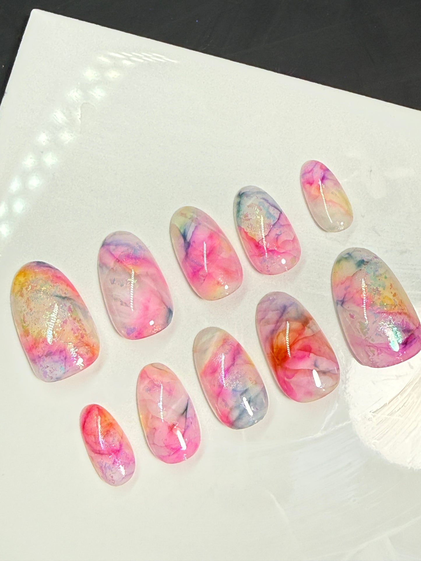 Rainbow Mist Press-on Nails