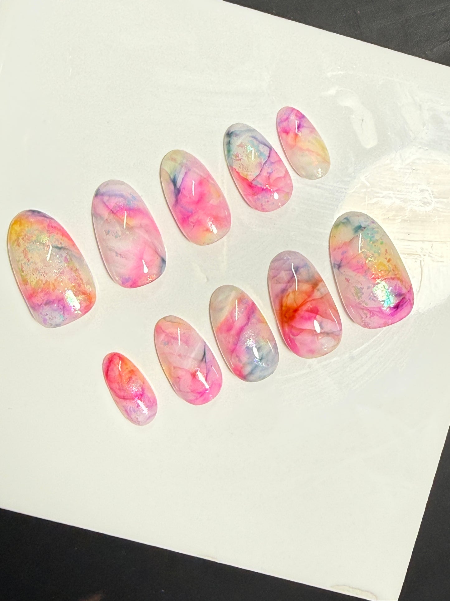 Rainbow Mist Press-on Nails