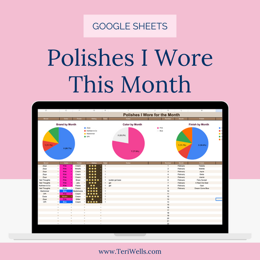 Monthly Nail Polish Tracker - Your Ultimate Yearly Nail Journal