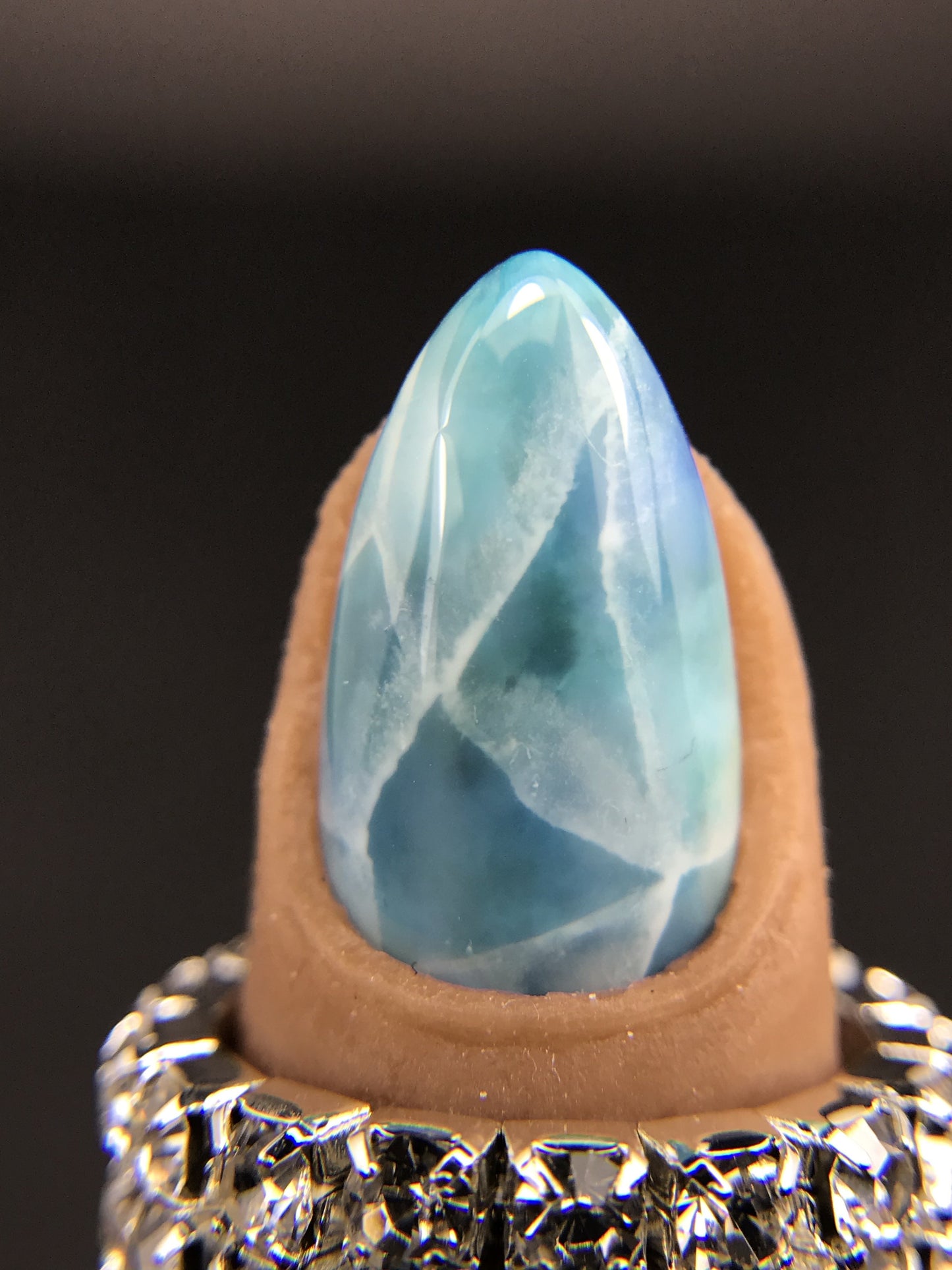 Larimar Stone Press On Nails (RTS)