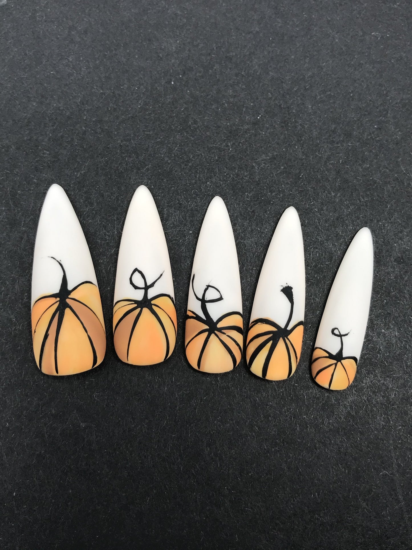 Pumpkin Fall Nails (RTS)