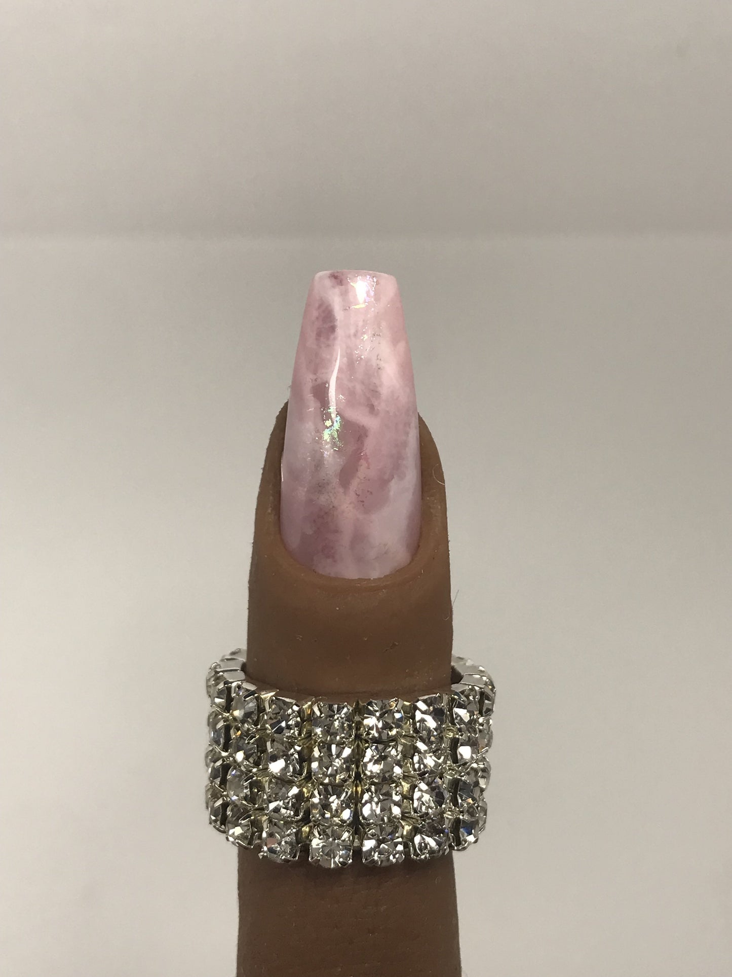 Rose Quartz Crystal Press On Nails (RTS)