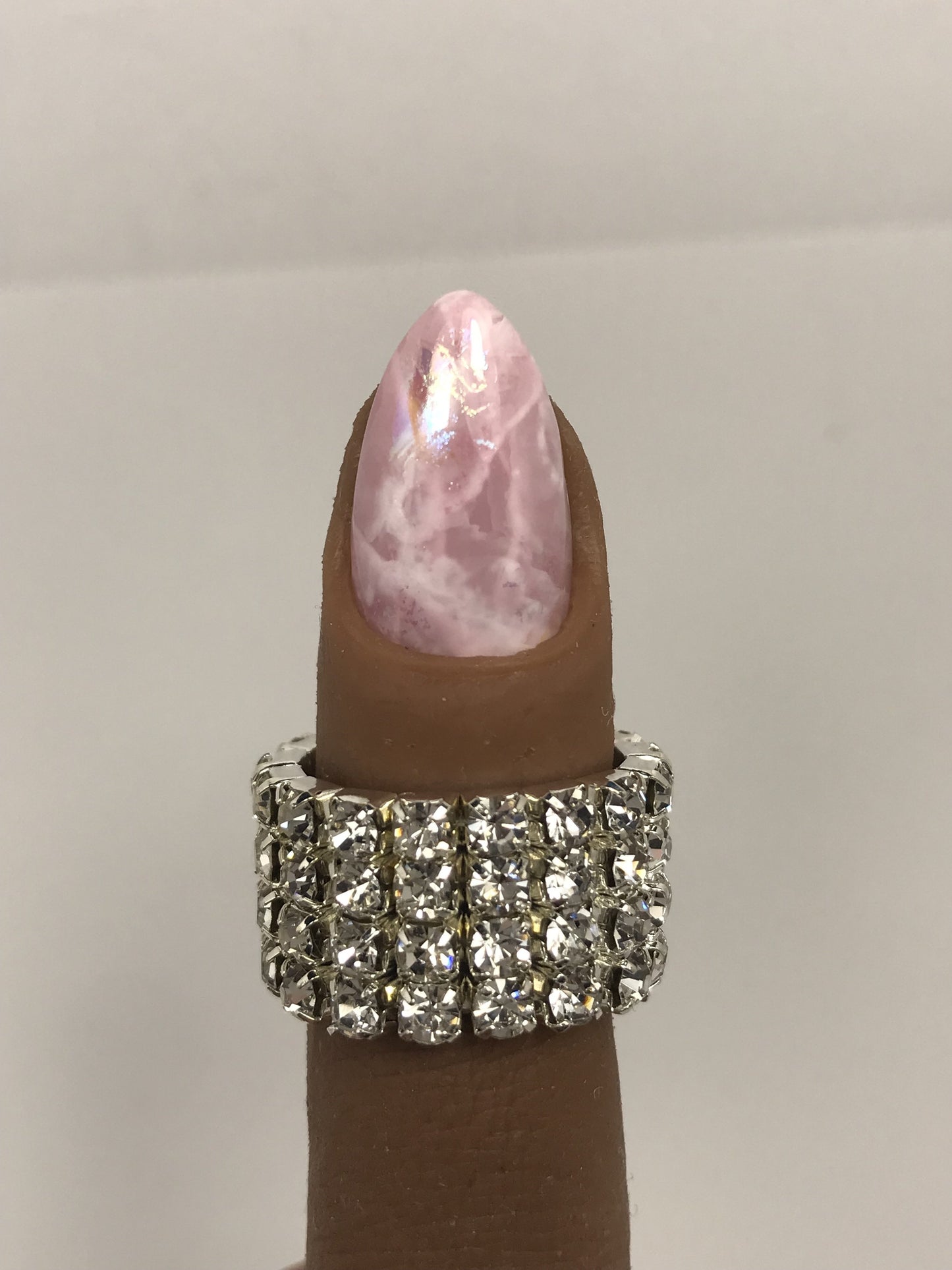 Rose Quartz Crystal Press On Nails (RTS)